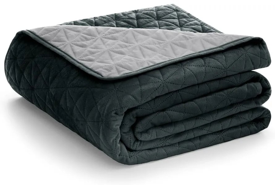 Тъмносиво капитонирано покривало за легло 170x270 cm Laila – AmeliaHome