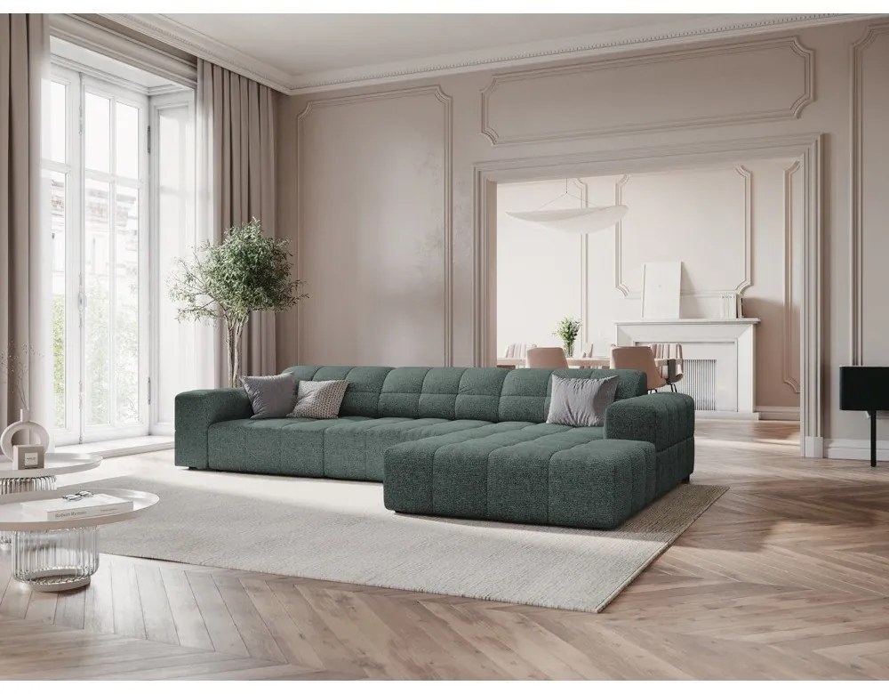 Тюркоазен ъглов диван (десен ъгъл) Chicago - Cosmopolitan Design