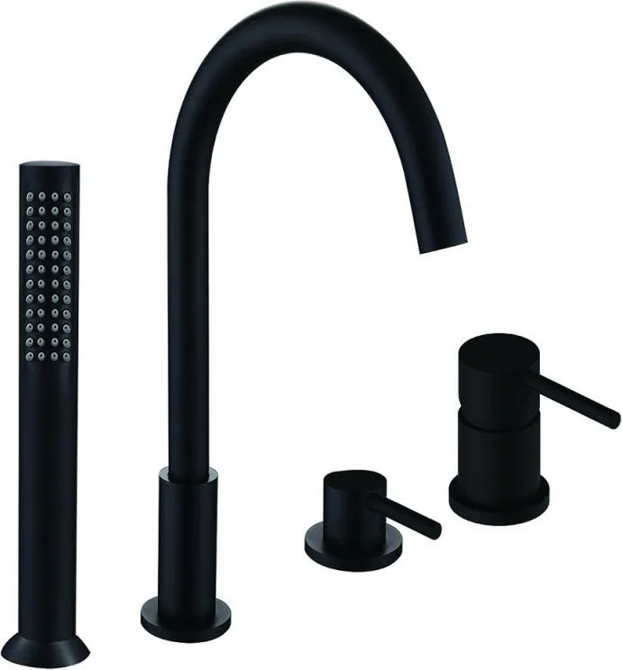 Mexen Alma батерия за вана, черна - 75032-70