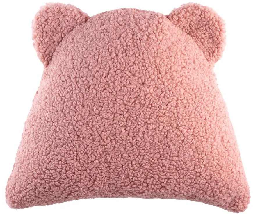 Розова детска възглавница за диван от букле Bear – Wigiwama