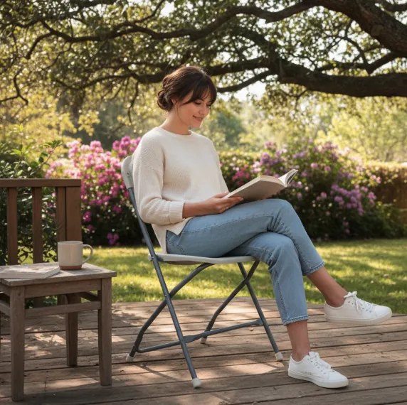 Сгъваем стол за кетъринг 49,5 x 45 x 81 cm Черен