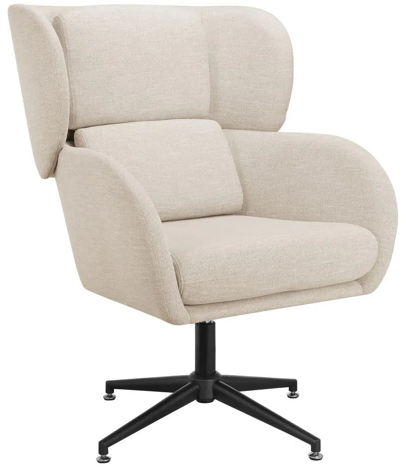 Бяло кадифено кресло Vanessa – Støraa