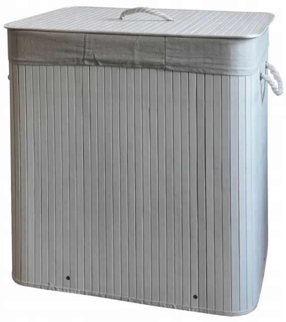 Бамбуков кош за пране - 3 камери, 150 л Eстествен