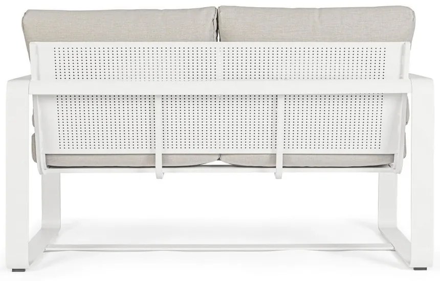 Бял алуминиев градински диван Merrigan – Bizzotto
