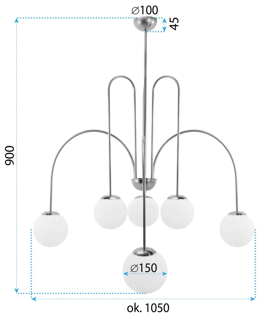 Плафон Gold APP1584-6CP
