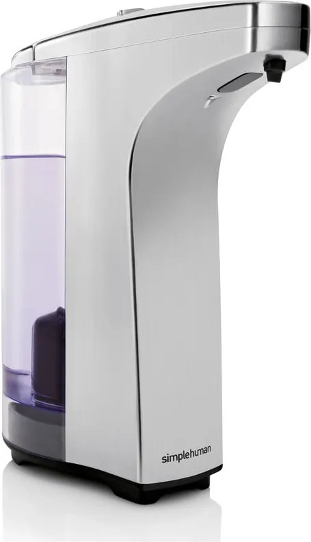 Сив автоматичен метален дозатор за сапун 237 ml - simplehuman