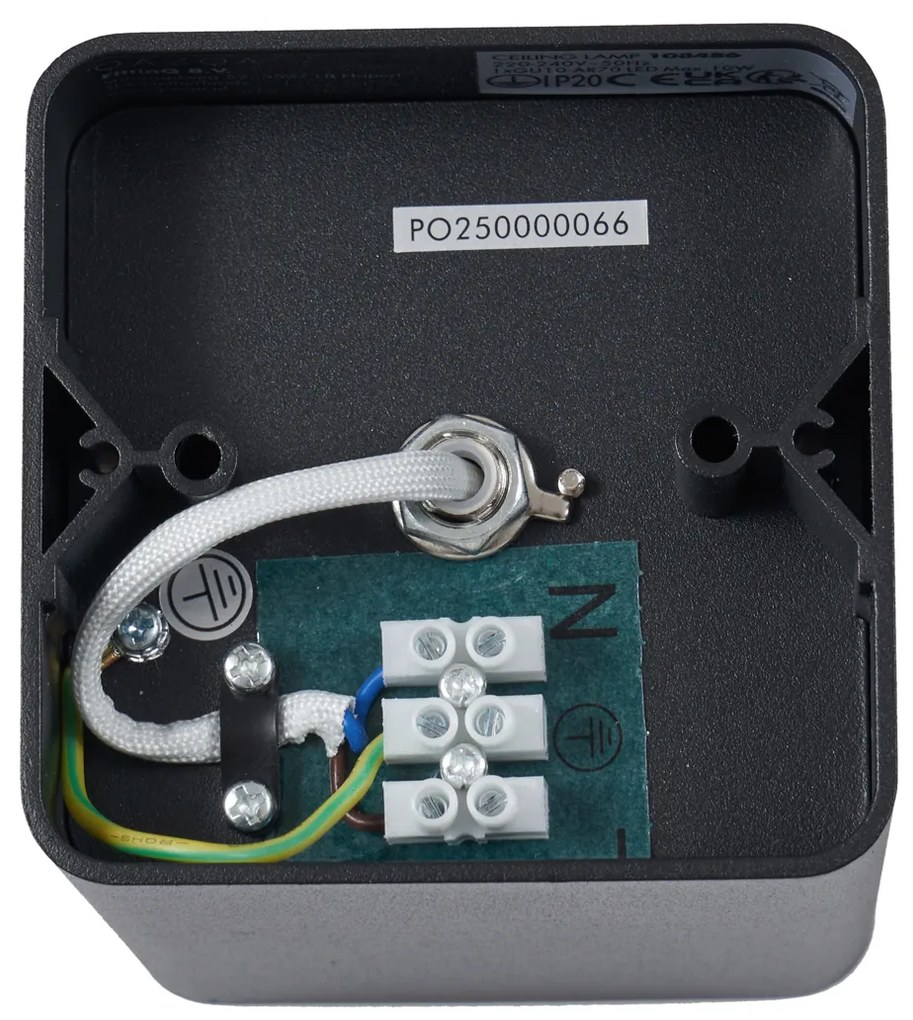 Дизайнерски повърхностно монтиран прожектор черен GU10 70 мм, въртящ се и накланящ се - Vox