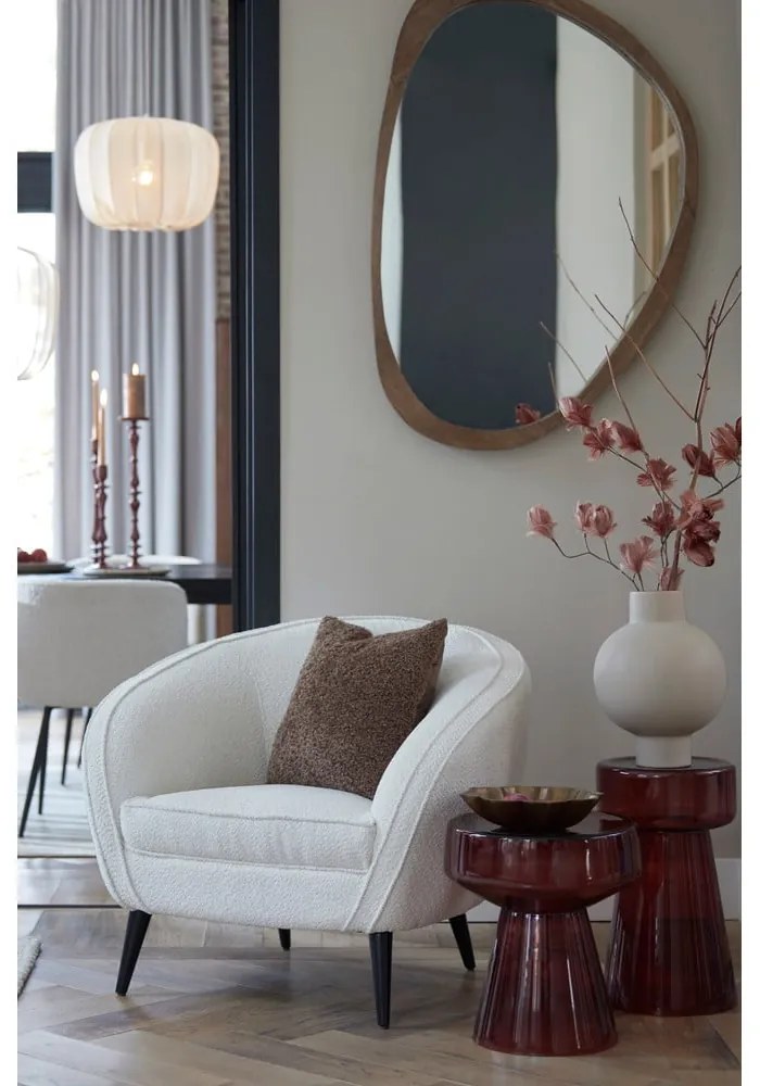 Стъклена кръгла странична масичка ø 37 cm Dakwa – Light &amp; Living