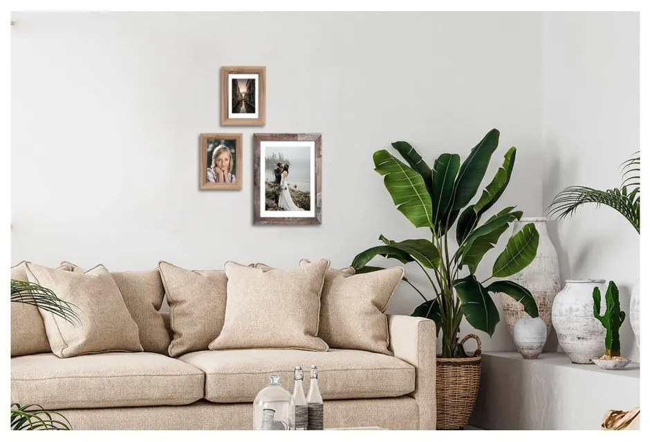 Кафява рамка за снимки Shabby, 34 x 44,5 cm Bergen - Styler