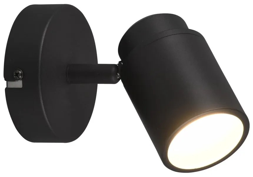 Матово черен метален прожектор 10x9 cm Angelo - Trio