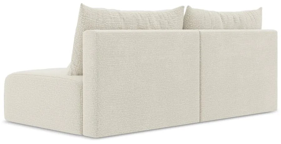Кремав разтегателен диван с място за съхранение 216 cm Kalena – Makamii