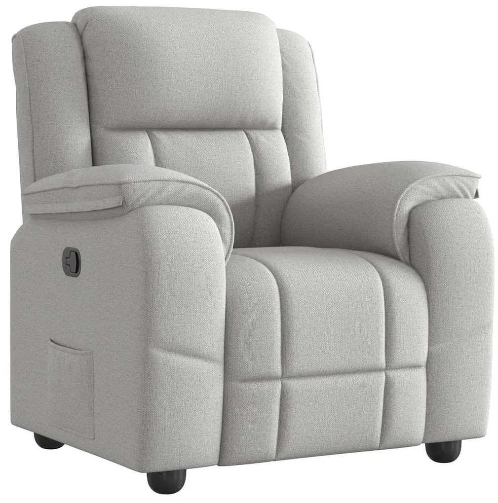 4015709 vidaXL Recliner Chair Cloud Grey Fabric