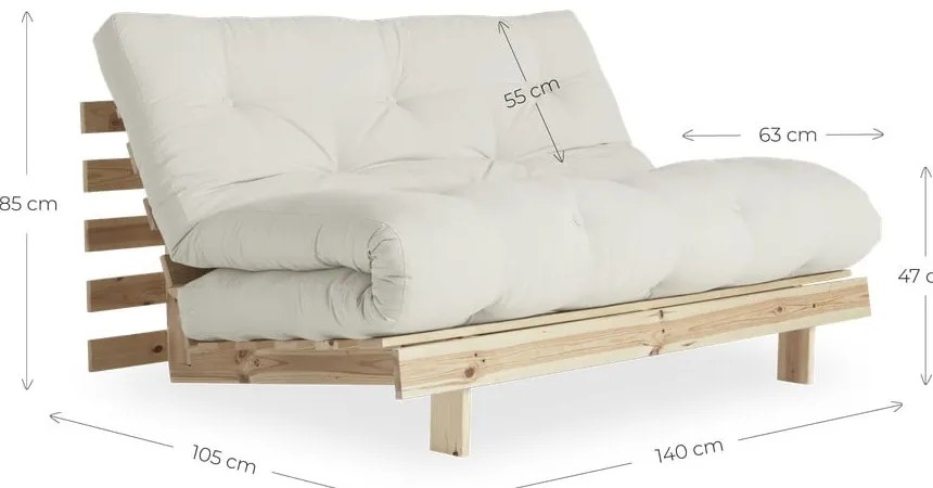 Зелен разтегателен диван 140 cm Roots - Karup Design