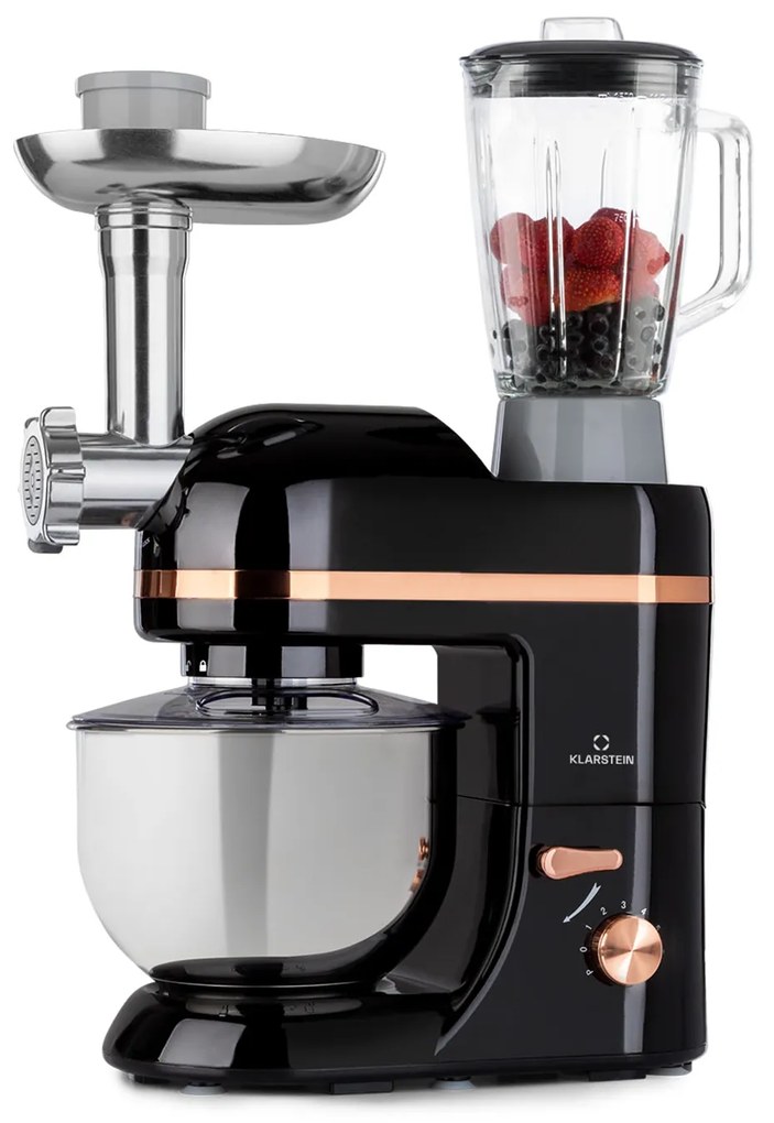 Klarstein Lucia Elegance, кухненски робот, пасатор, месомелачка, 1800W, без BPA