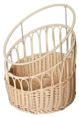 Водоустойчив кръгъл панер PVC за франзели натурал ф33x21,5x39см GCC-(674508N)