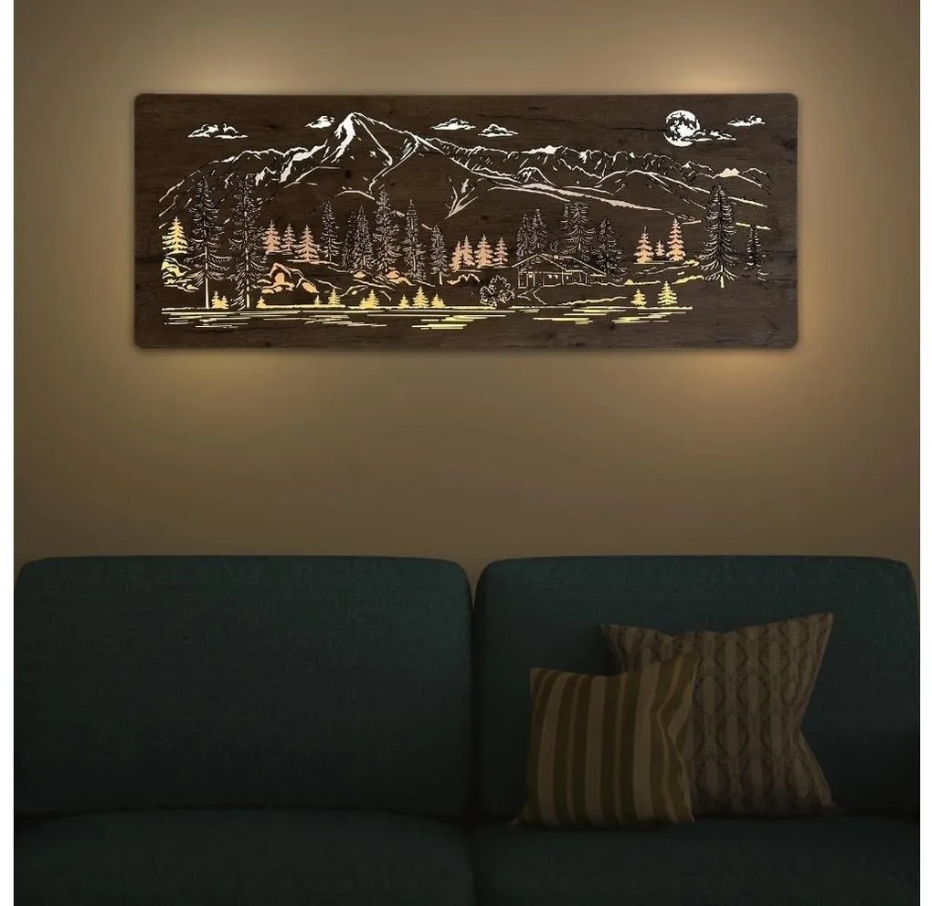 Li-Go 23524/DUB2 - Димируема стенна LED декорация LED/24W/230V 130x50 см дъб