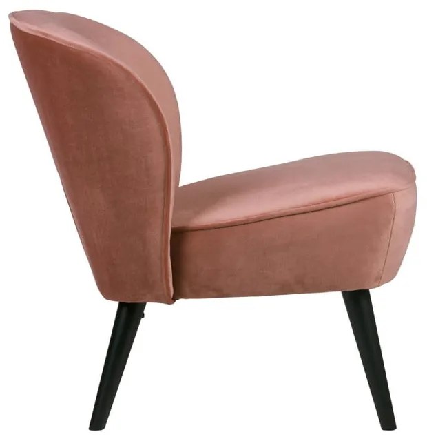 Фотьойл от розово кадифе Sara - WOOOD