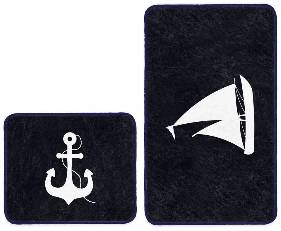 Тъмносини килими за баня в комплект 2 бр. 60x100 cm – Mila Home