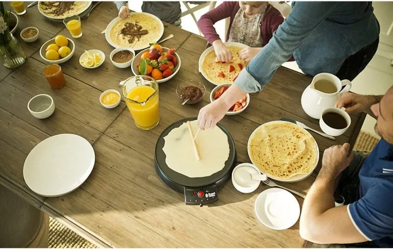 Уред за палачинки Russell Hobbs Fiesta 20920-56, 1000W, 30 см, Включени прибори, Черен