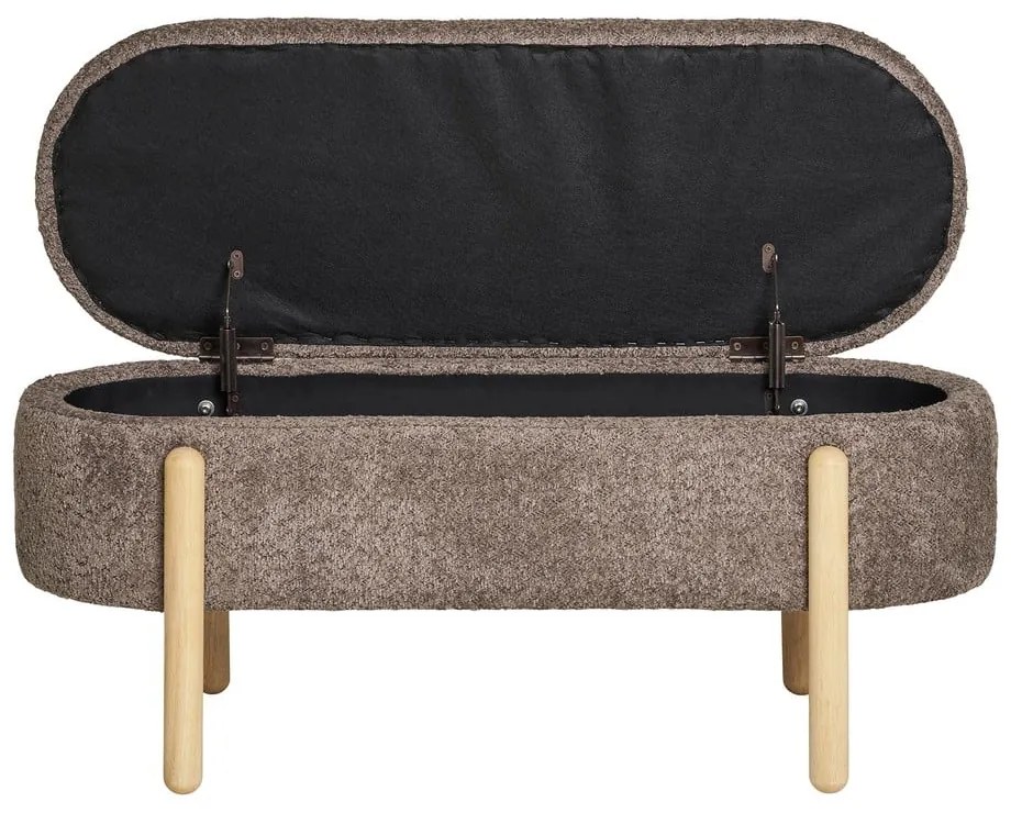 Кафява пейка от прежда с примки от букле Branca – House Nordic