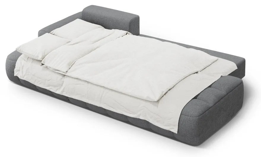 Сив сгъваем/с място за съхранение ъглов диван (ляв ъгъл) Linz – Cosmopolitan Design