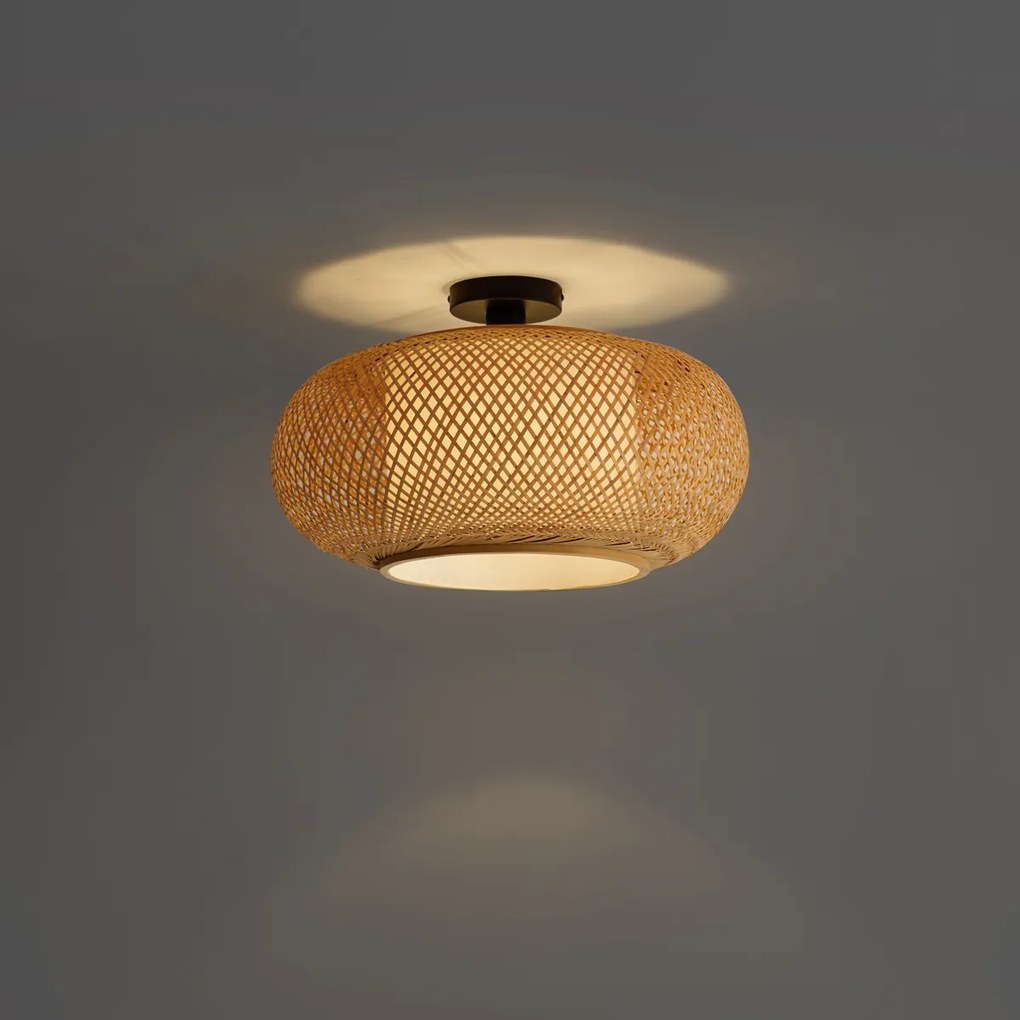 Japandi таванна лампа бамбук с бял интериор - Liva