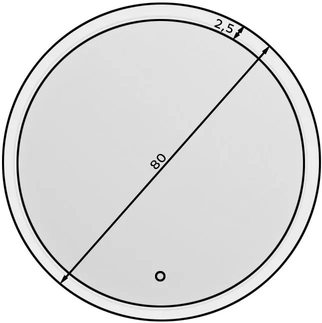 Огледало Dalia L LED-Diameter: 80 cm