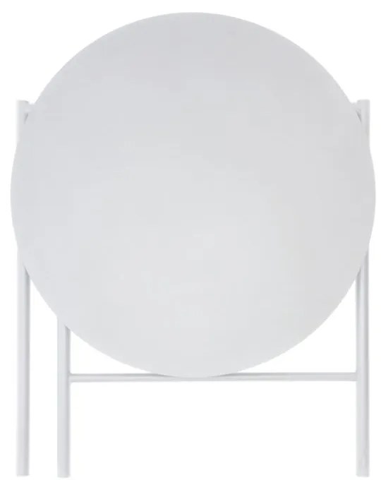 Бяла метална кръгла трапезна маса ø 70 cm Disc – Zone