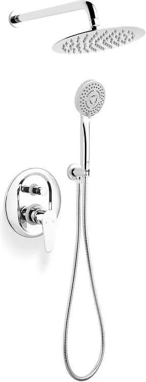 Душ комплект за вграждане с иноксова душ глава