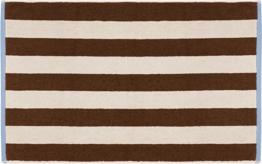 Кафяв/кремав текстилен килим за баня 50x80 cm Gobo – noo.ma