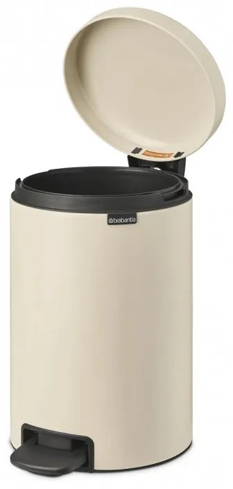 Кош за боклук с педал Brabantia NewIcon 1005531, 12 л, Плавно затваряне, Противоплъзгаща основа, Бежов