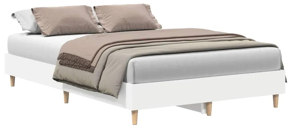861030 vidaXL Рамка за легло без матрак Бяла 120x200 cm Инженерно дърво