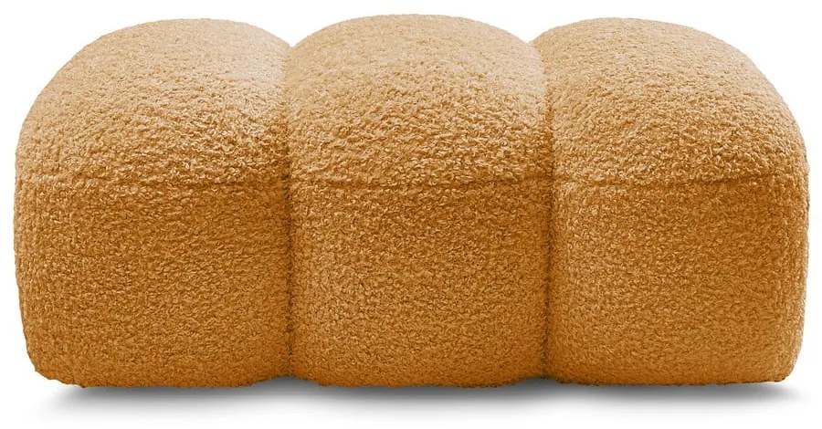 Табуретка от прежда с примки от букле в цвят горчица Hippolyte – Bobochic Paris