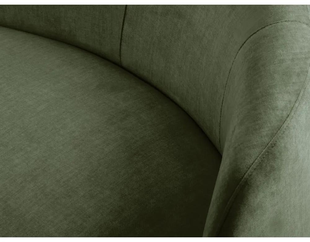 Асиметричен диван от зелено кадифе , ляво Debbie - Mazzini Sofas