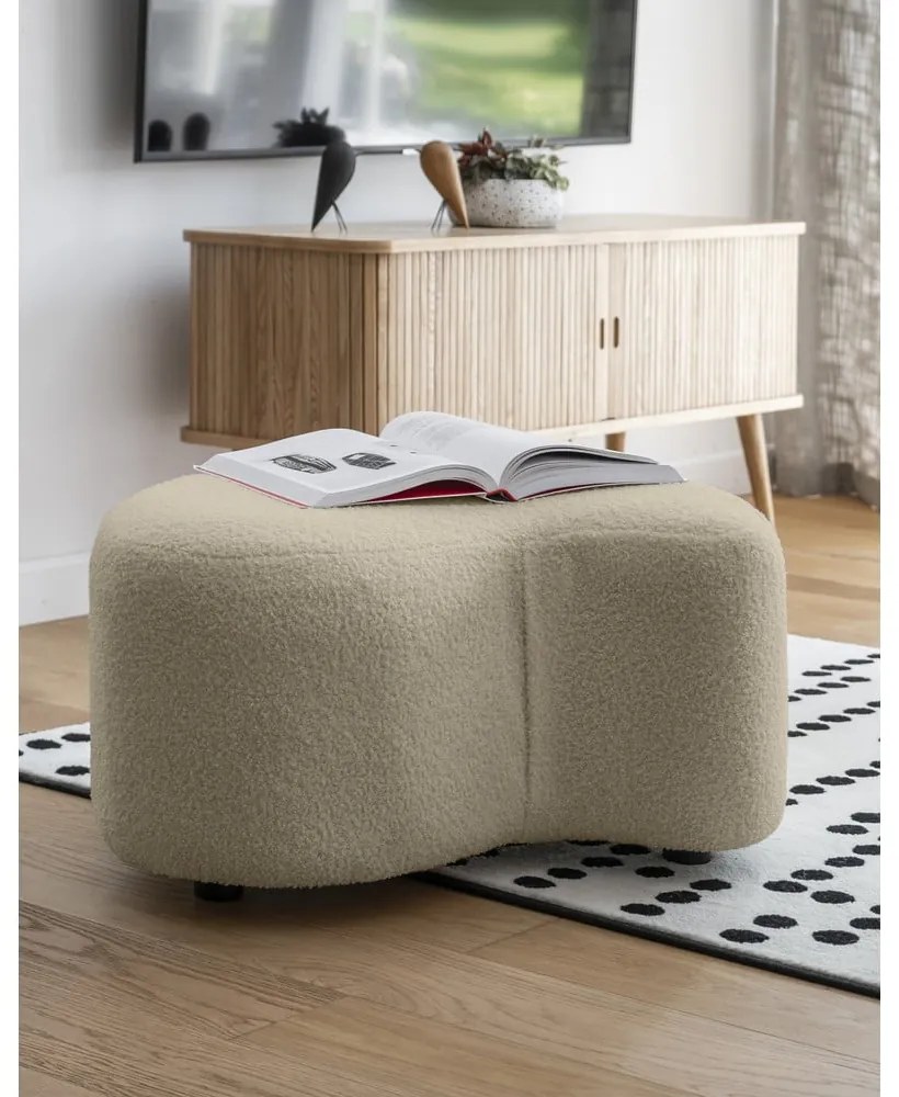 Бежова табуретка от плат букле Miuf - Miuform