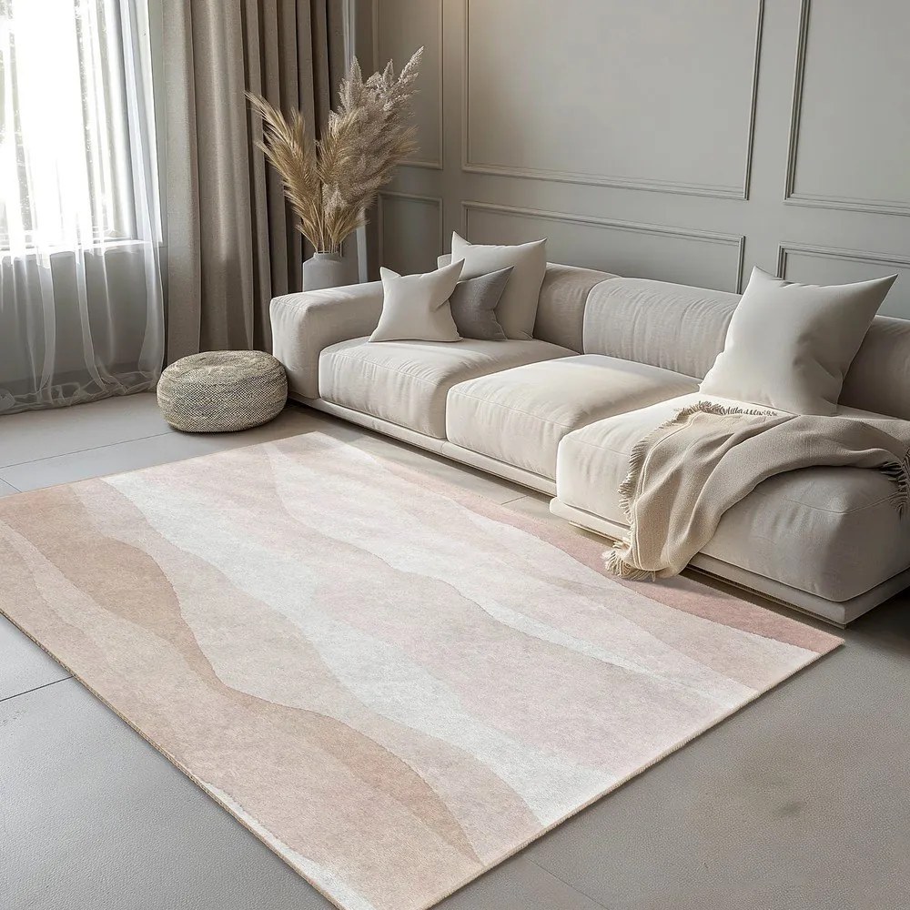 Кремав килим подходящ за пране 120x180 cm Komodo Beach – Mila Home