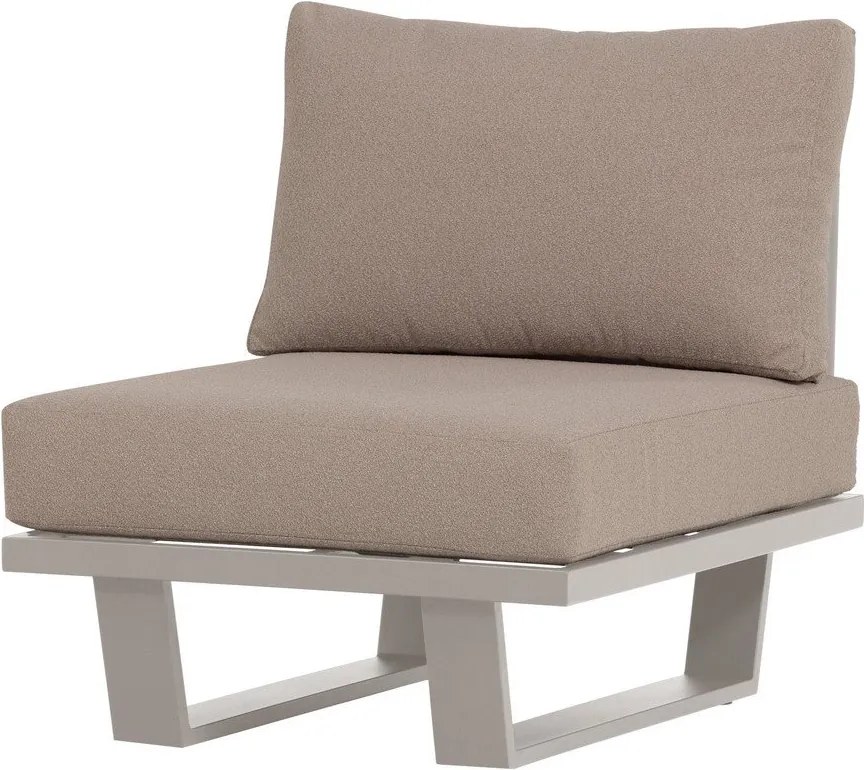 Сиво-бежов градински стол метален/подплатен Bear – WOOOD