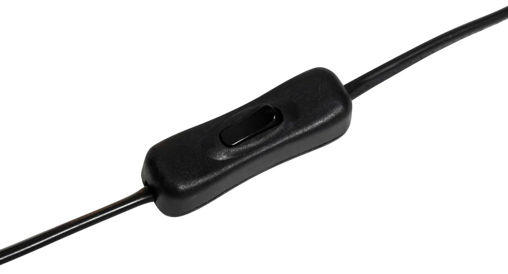 Хотелски шик настолна лампа черна с димно стъкло - Pallon Trend