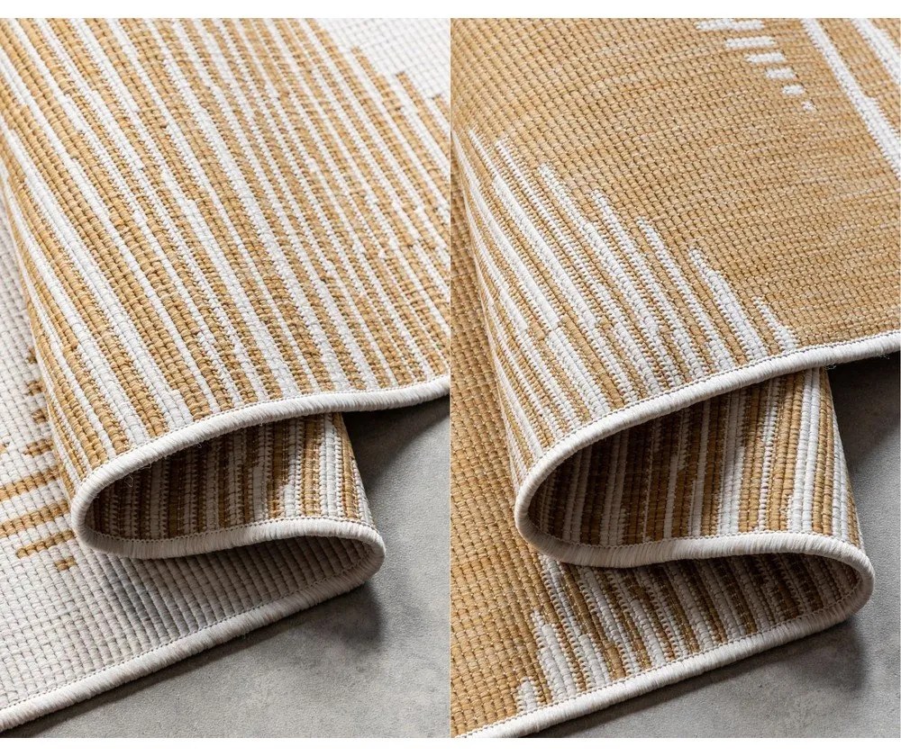 Външен килим в цвят жълта охра и кремаво 80x150 cm Gemini – Elle Decoration