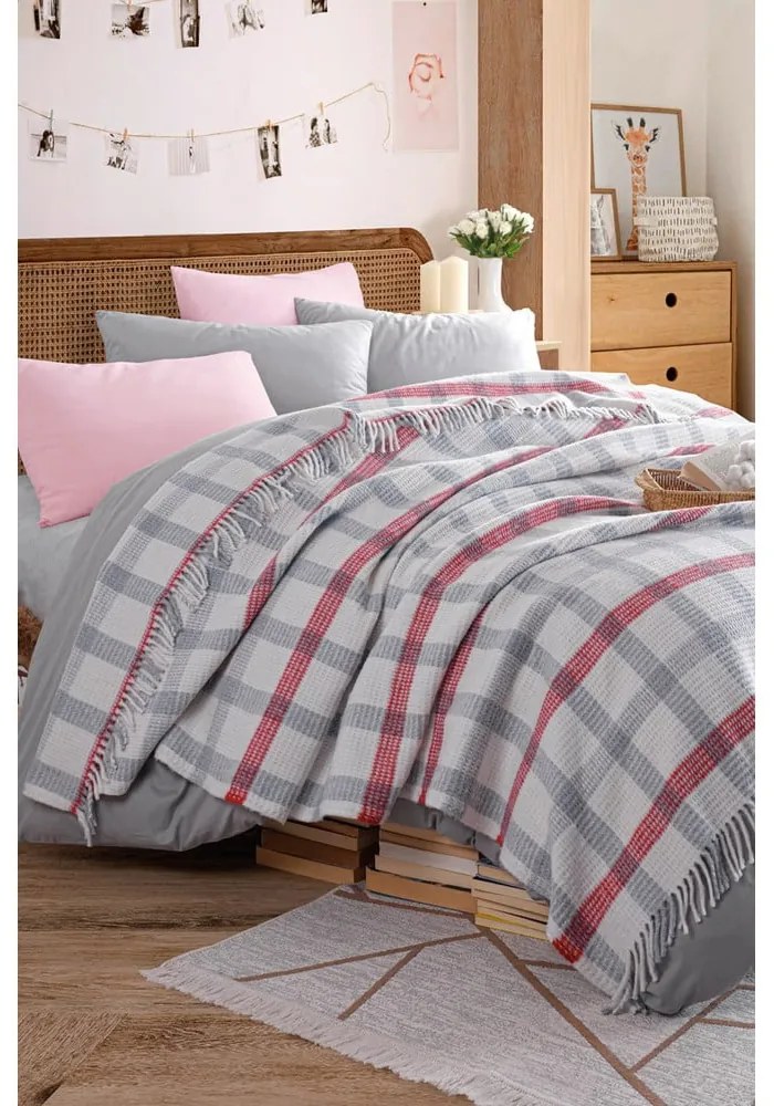 Сиво покривало за легло 180x220 cm Warm Soft – Mijolnir