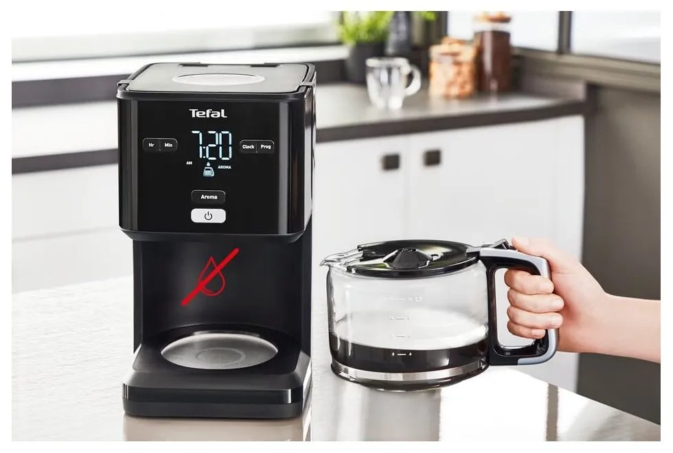 Черна кафемашина с филтър Smart'n'light CM600810 - Tefal