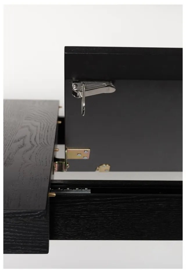 Черна сгъваема маса за хранене , 120 x 80 cm Glimps - Zuiver