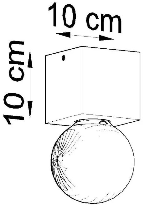 Осветително тяло за таван естествено 10x10 cm Gabi – Sollux