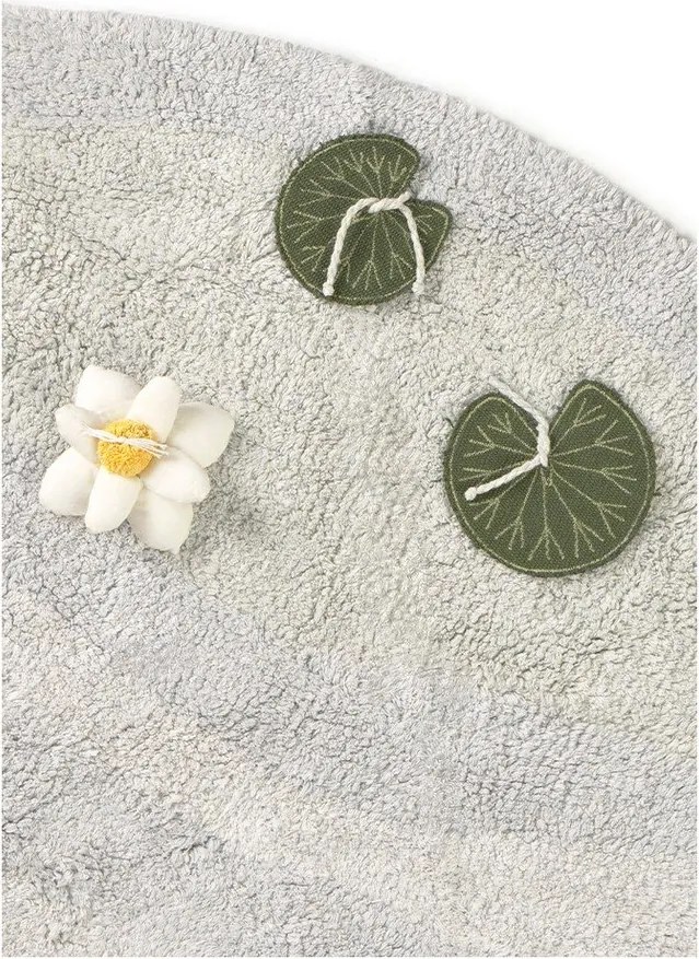 Светлосиво памучно детско килимче за игра 130x170 cm Swan Lake – Lorena Canals