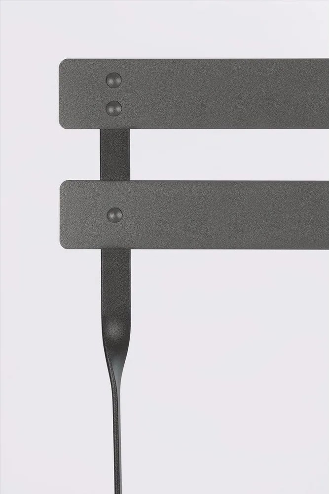 Антрацитен стоманен градински комплект за хранене за 2 Austin – Bizzotto