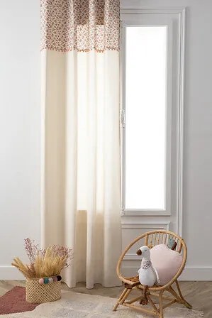 Детска завеса atmosphera Pompom, 140х260 см, Бежов, Памук