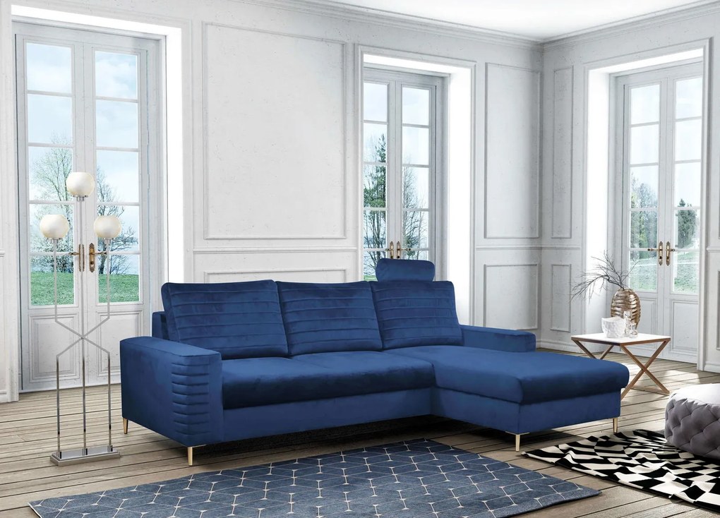 Ъглов диван Consuegra-Син