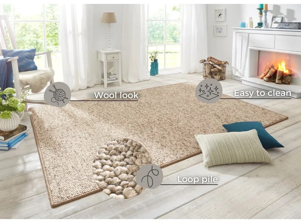 Светлокафяв килим 200x300 cm Wolly – BT Carpet