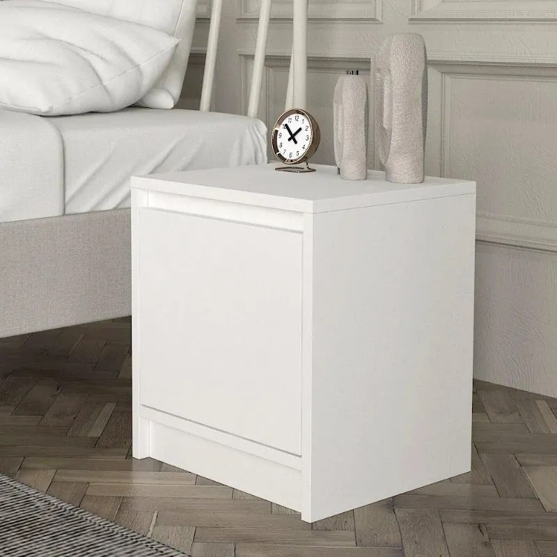 Нощно шкафче от меламин Conve в бял цвят 40x35x45см.