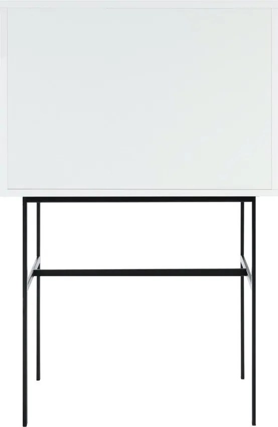 Сиво-бежова витрина с плъзгащи се врати 70x109x40 cm Lekko – noo.ma